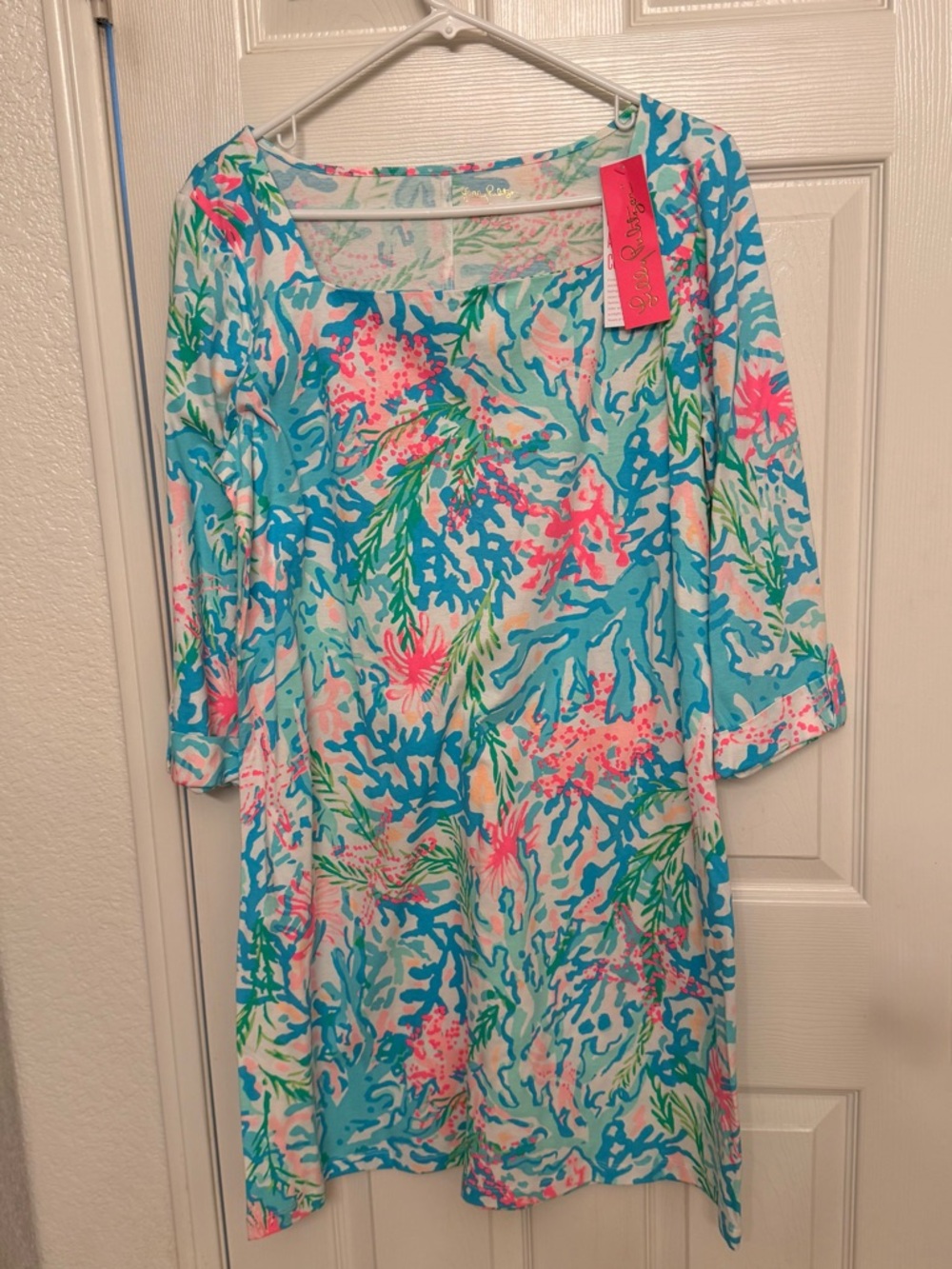 Lilly Pulitzer Multi-Color Tropical Print Dress - Blue, Pink & Green